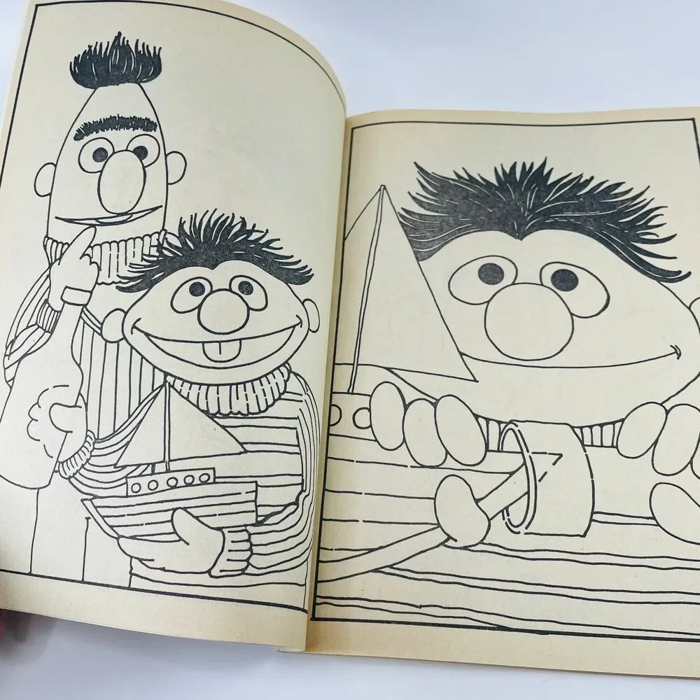 My Favorite Things Sesame Street Coloring Book 1979 Swanson Whitman Uncolored